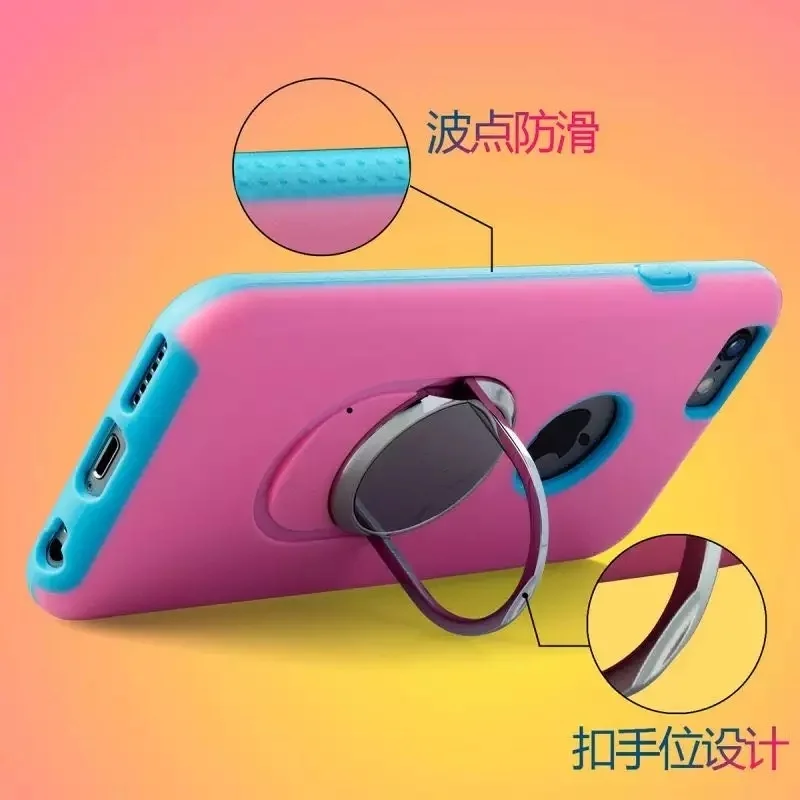 Protective Case Мода Мульти функций Круговое Кольцо Магнитный Стенд Падение