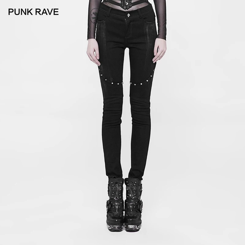 Devil Fashion Casual Men Trousers Black Steampunk Gothic Visual Kei Rock pants