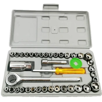 

40pcs Socket Set Mini rapid Ratchet Wrench Screwdriver Rod Quick Socket Wrench Tools Car Repair Tool Torque Wrench Combination