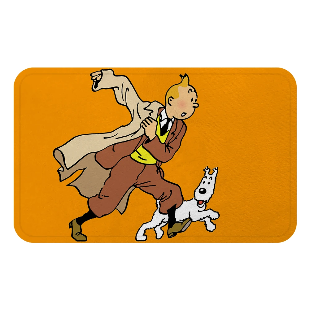 Tintin Adventure собака тропический лес коврик для ванной кухонный ковер декоративные Противоскользящие коврики для комнаты пол бар коврики двери домашний Декор подарок