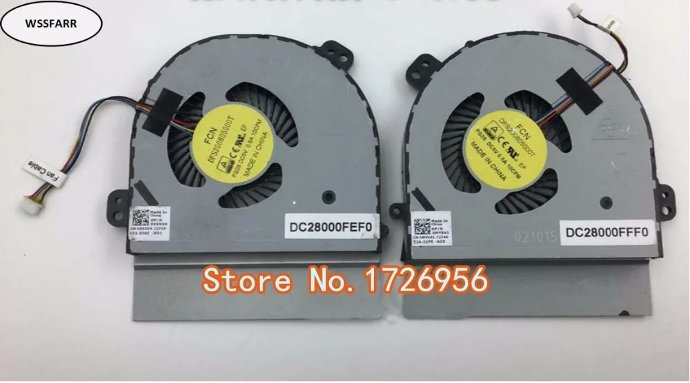 Вентилятор для ноутбука 17 R2 R3 DC28000FEF0 FG25 07740Y FG26 0MYX41 DC28000FFF0|fan fan|fan for laptopfan |