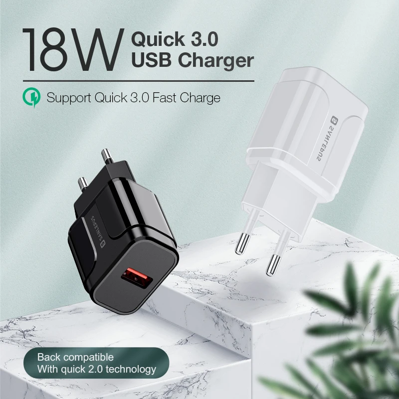 SANLEPUS 18 Вт USB зарядное устройство Быстрая зарядка 3 0 быстрая стена мобильный