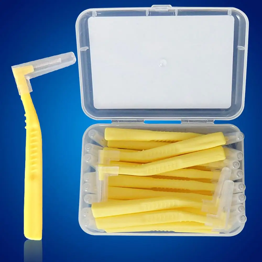 

L Shape Push-Pull Interdental Brush 20Pcs/box Dental Tooth Pick Tooth Orthodontic Toothpick ToothBrush Oral Care Tooth Whitening