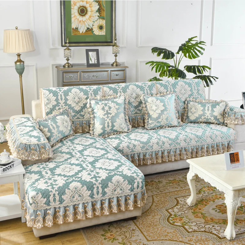 

New Sofa Cover Pillow Chenille Cloth Sofa Cushion Armrest Towel Table Runner European Corner Couch Cover for Living Room Decor