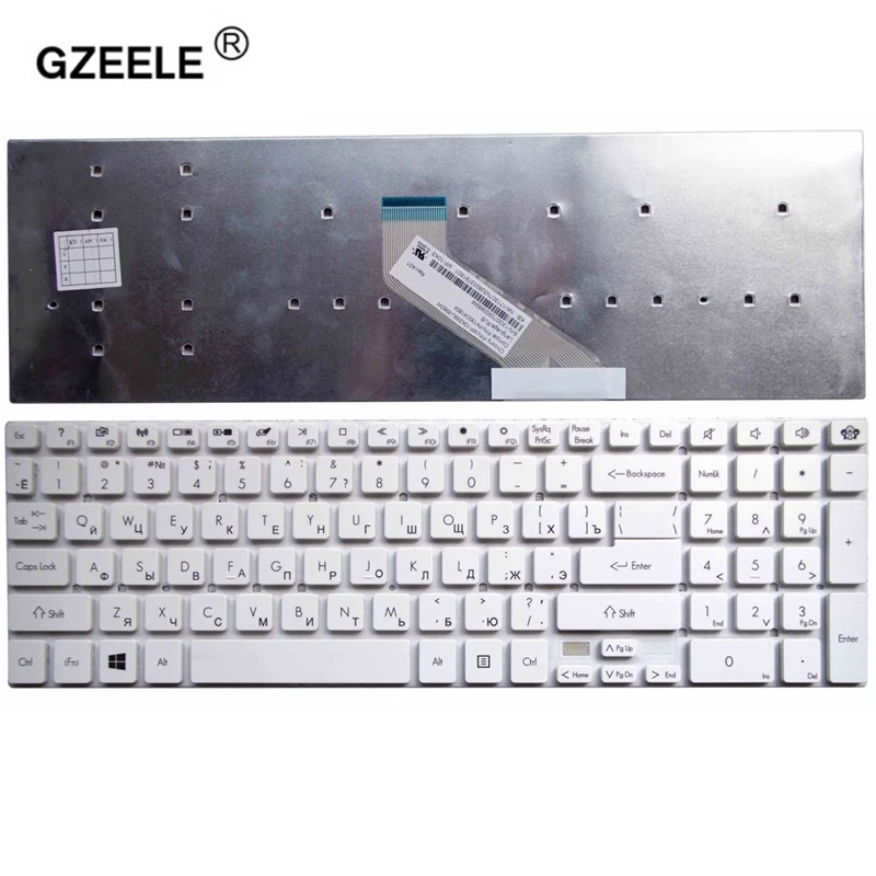 GZEELE RU русской клавиатуры ноутбука для 90.4YU07.SOR KBI170A410 MP-10K33U4-698 Packard Bell ENTG71BM ENTG81BA MS2397 TSX66 ENTG81A