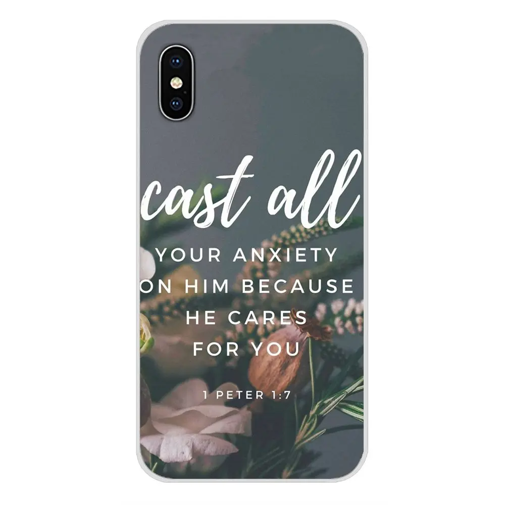 Мягкий чехол для Samsung Galaxy S3 S4 S5 Mini S6 S7 Edge S8 S9 S10 Lite Plus Note 4 5 8 9 Christian Theme Bible Verse