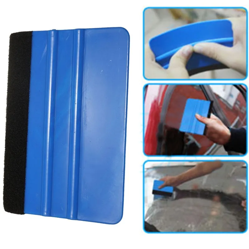 1Pcs Squeegee Car Film Tool Vinyl Blue Plastic Scraper Squeegee With