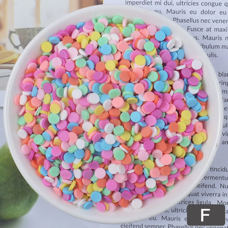 20g Fake Sprinkles for Slime accessories Clay Filler DIY Fluffy slime Supplies chocolate Cake Dessert Mud Toys 21