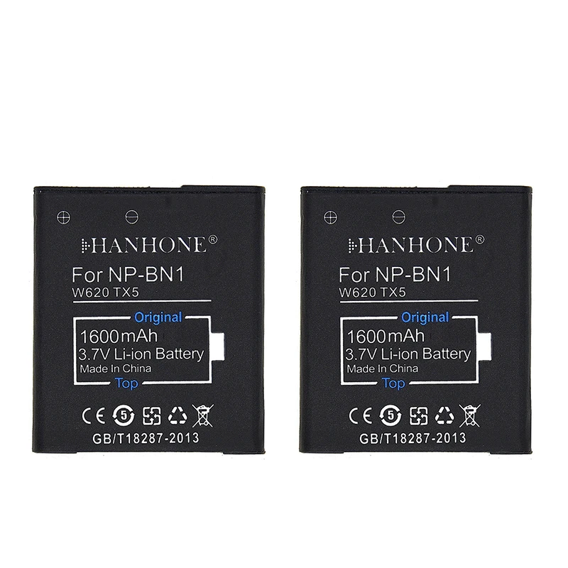 2 шт. аккумуляторы 1600 мАч для Sony DSC WX220 WX150 | Электроника