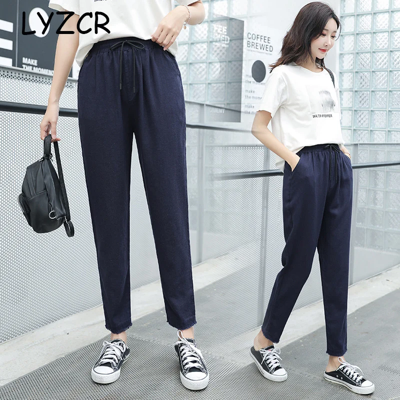 

Harem Loose Women's Line Pants Female Summer Slim Cotton Line Casual Pants for Women Trousers 2019 Ankle Length Pants Women