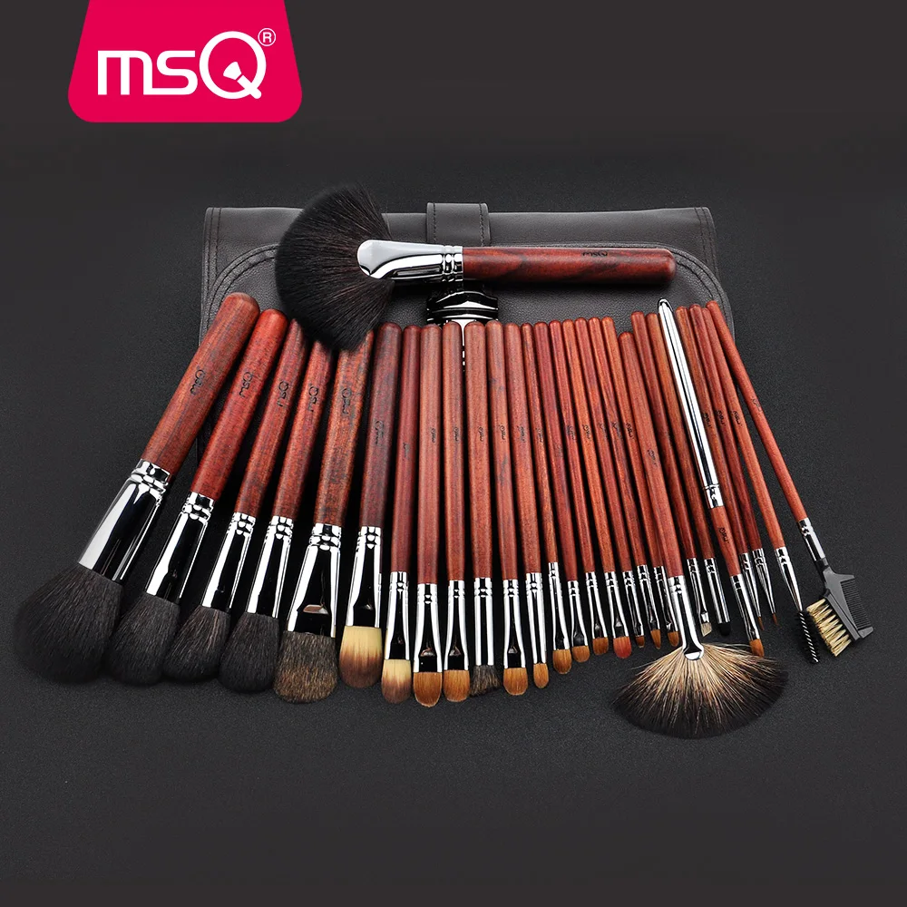 MSQ Pro 28pcs Makeup Brushes Set Powder Foundation Eye Shadow Makeup Brush Lip Blusher Cosmetics Tool High Quality Natural Hair MSQ Pro 28pcs Makeup Brushes Set Powder Foundation Eye Shadow Makeup Brush Lip Blusher Cosmetics Tool High Quality Natural Hair