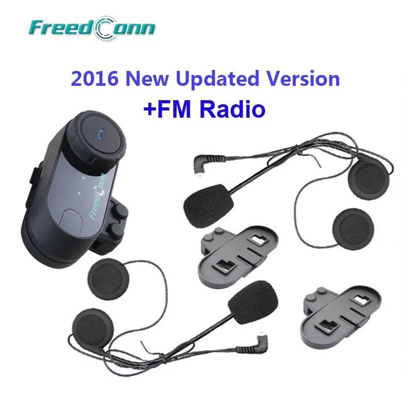 Updated Version FreedConn T COM VB BT Bluetooth Motorcycle Helmet Intercom Headset with FM Radio Extra