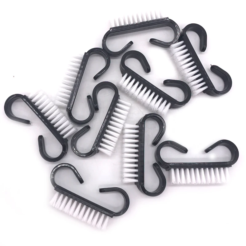 

100pcs/lot Nail Art Dust Brush Manicure Tools Black Cleaning Remove Dust Acrylic Brush Small Angle Soft Gel Nail cleaning Brush