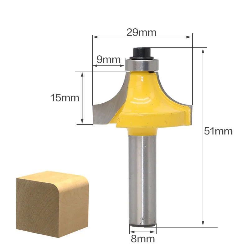 5 шт бит круглый над краем формирующий маршрутизатор Набор бит-8 мм хвостовик деревообрабатывающий резак Филейный нож