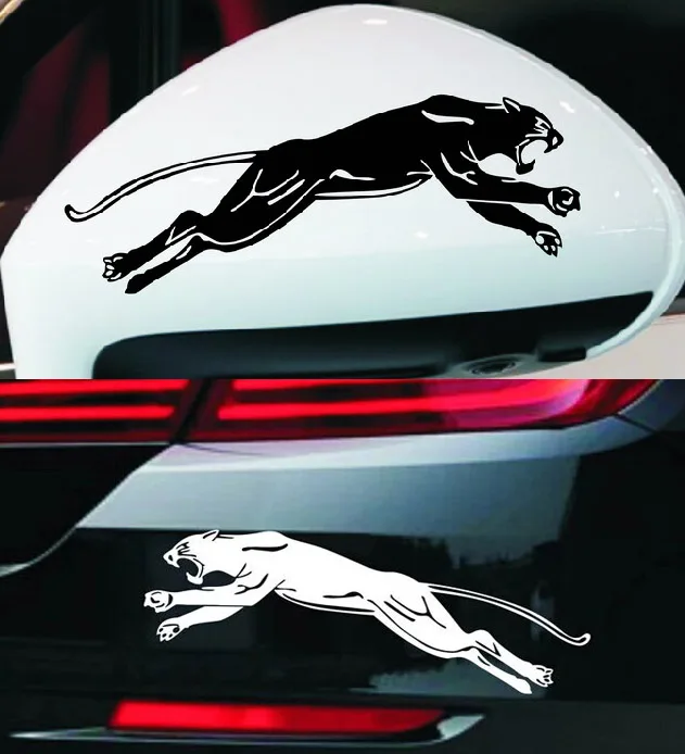 1 pair 19CM small Leopard Panther Reflective Vinyl decal sticker for car Rearview Mirror bumper sticker Car modified accessories - Image 4