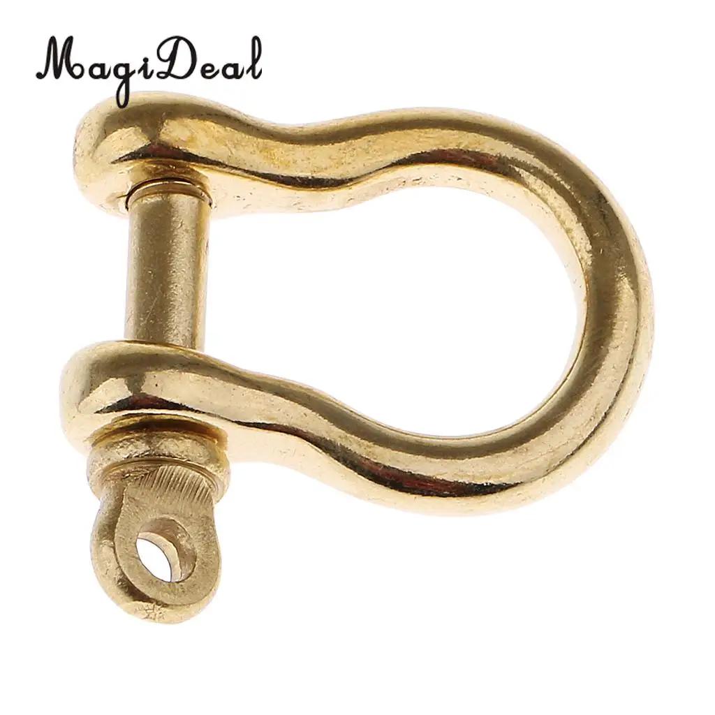 MagiDeal 1 Piece Brass O Shape Shackle Outdoor Rope Paracord Bracelet Buckle Large for Camping Hiking Safety Survival Shackle