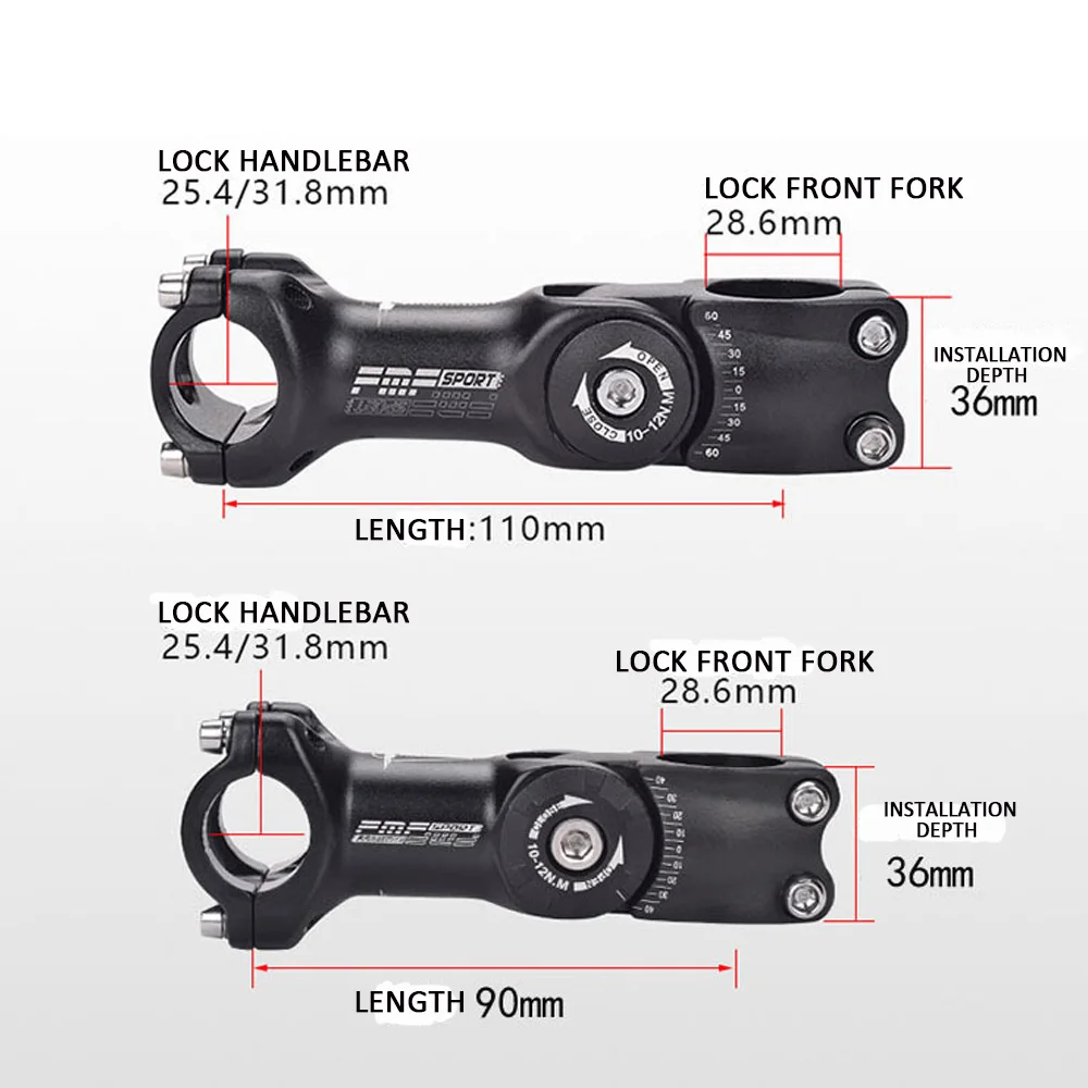 1PCS Mountain bike adjustable handle angle adjustable stand tube 25.4/31.8 pole pole increaser tube