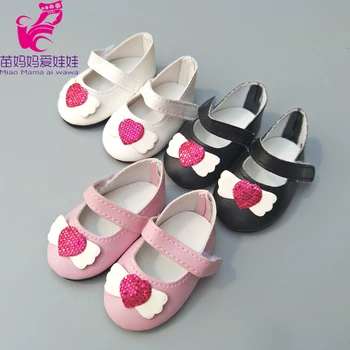 

Fits 17 inch baby Doll black Pink White Princess Shoes fits For 18" girl Doll shoes Toy Boots Doll Accessories