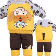 Детский зимний костюм, зимняя куртка-парка для маленьких мальчиков и девочек+ зимние штаны, комплект из 2 предметов, детский зимний костюм