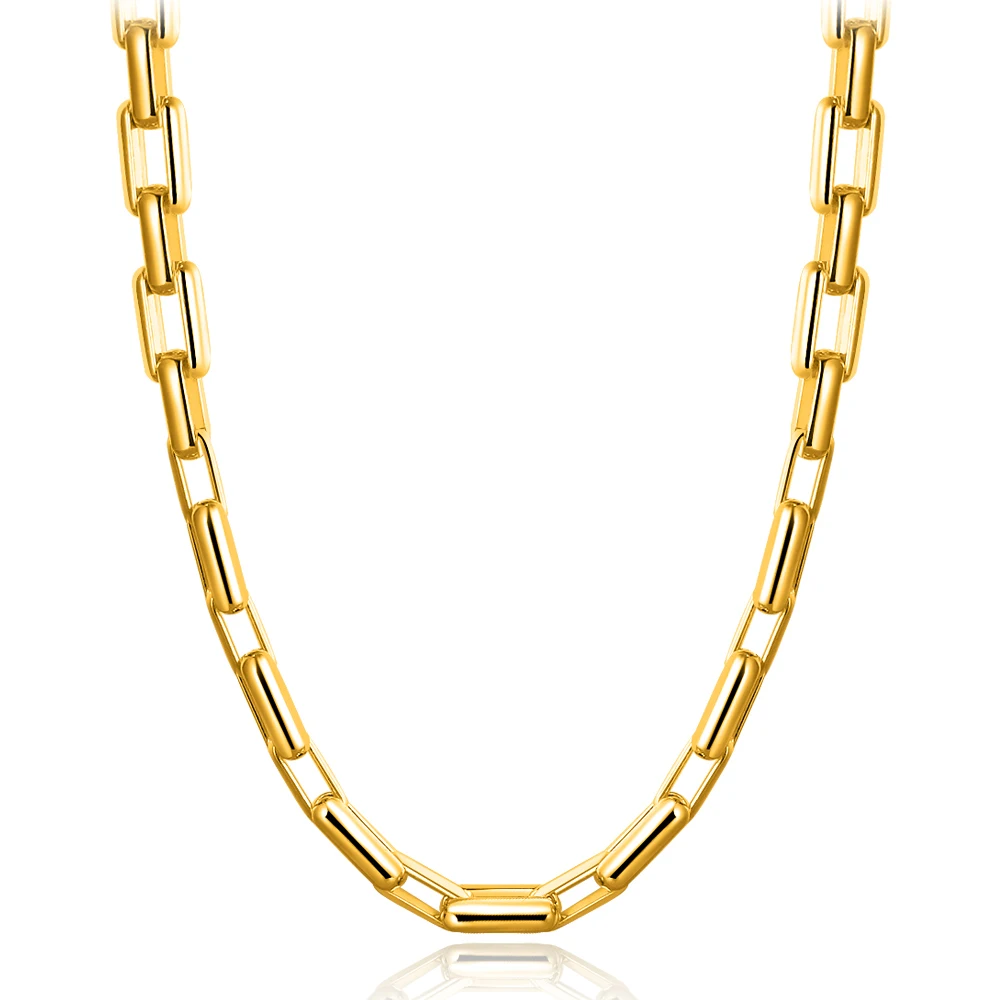 ECODAY золотое ожерелье мужской воротник 9 мм Золотая цепь длинное s Bijoux erkek koye