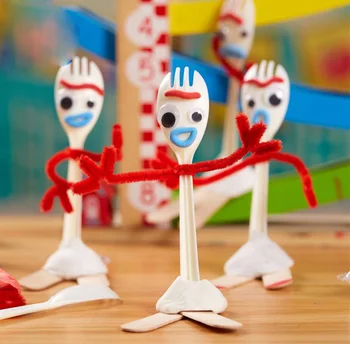 

14cm Diy Forky Buzz Lightyear Toy Story 4 Cartoon Action figure Collectible Doll toys DIY Interactive Toy for Children Gifts