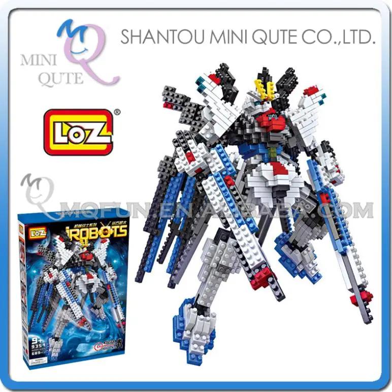 10pcs/lot Mini Qute DIY super hero robot loz diamond nano block plastic building blocks educational toy 3d game NO.9354 | Игрушки и