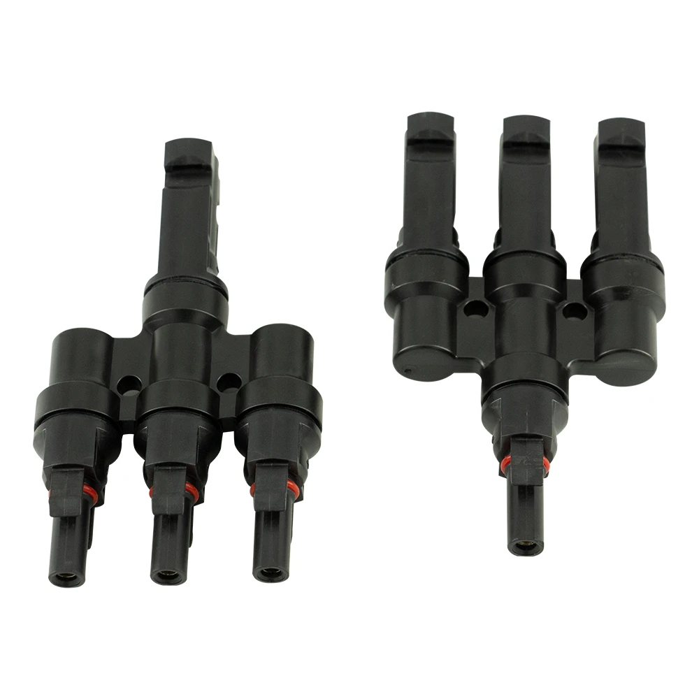 One Pair MC4 3T Connector One to Three Combiner 30A 1000V Waterproof MC4 Connector Photovoltaic Panel Cable Wire Connect