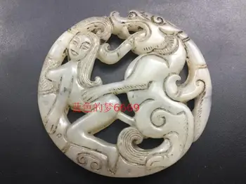 

Gao Gu Hetian jade pendant pendant ancient jade, old jade, antique jade, Mongolian material, Han clothing accessories pendant