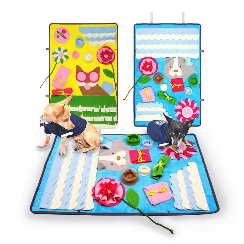 Hoomall 1PC Soft Fleece Pet Dog Mats Training Blanket Nose Training Dog