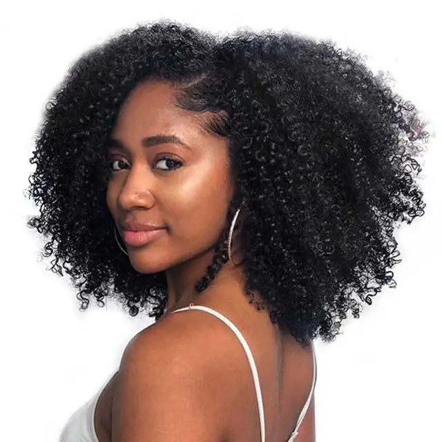 Mongolian Afro Kinky Curly Hair Weave 1 3 4 Bundles Deal 100 Curly Human Hair Bundles Natural 