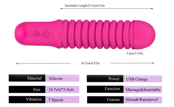 FAAK New Magic Wand Vibrator Massager Toy Women USB Rechargeable Vibrating Stimulator Vagina Masturbator Anal Sex Toys 7 Speed 2