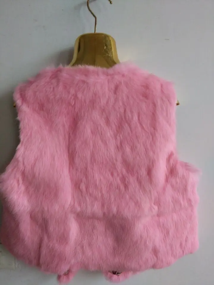 new genuine rabbit fur vest women's short rabbit fur coat winter fur vest Free shipping custom plus size