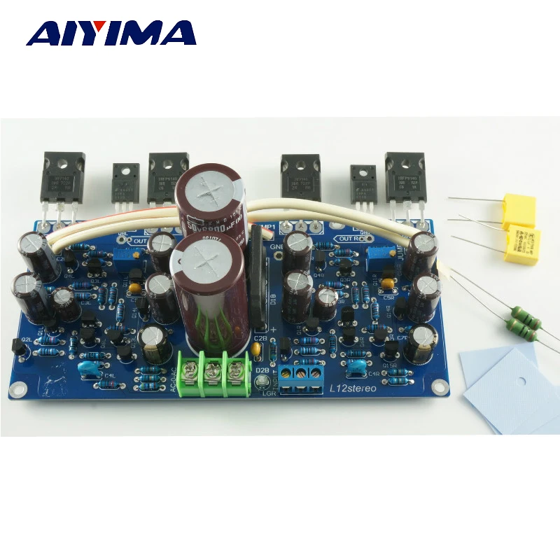 

Aiyima L12 amplifier board dual channel FET out with rectifier filter VER2 Assembled For DIY