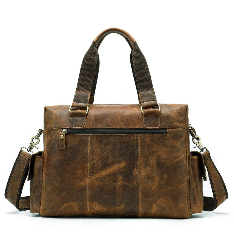 Бренд Бизнес Для мужчин Портфели натуральная кожаная сумочка для ноутбука сумка мужской высокое качество ретро-сумка Для мужчин женских сумок
