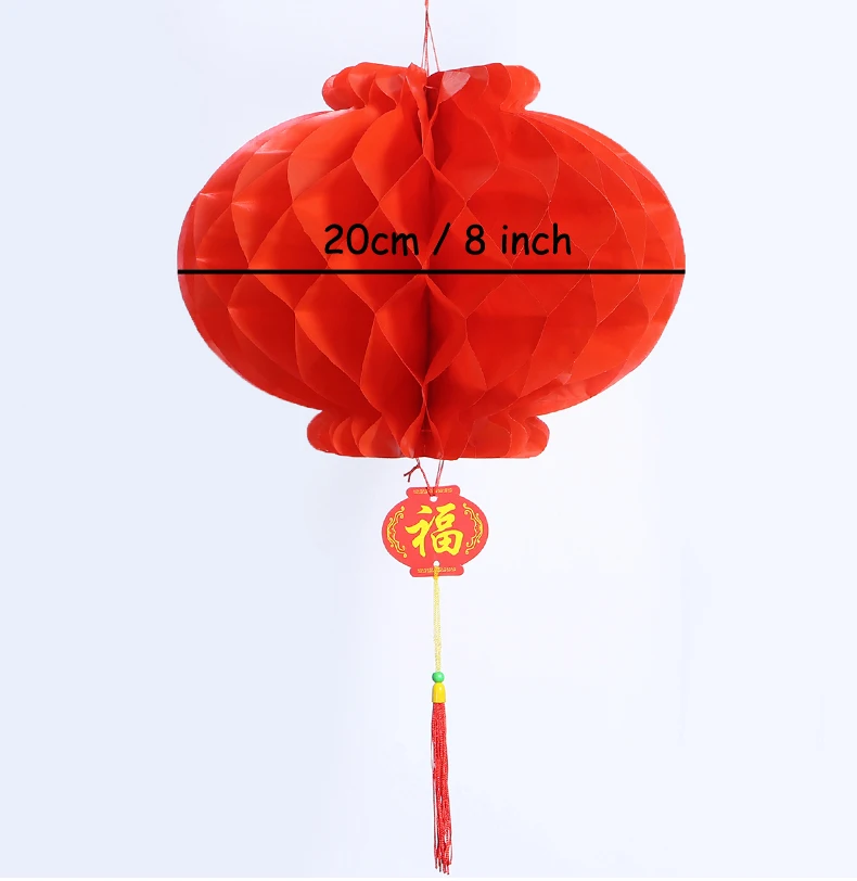 20 штук 8 дюймов 20 см традиционные китайские бумажные фонари для Новогоднее Рождественское украшение Подвесные праздничные фонари