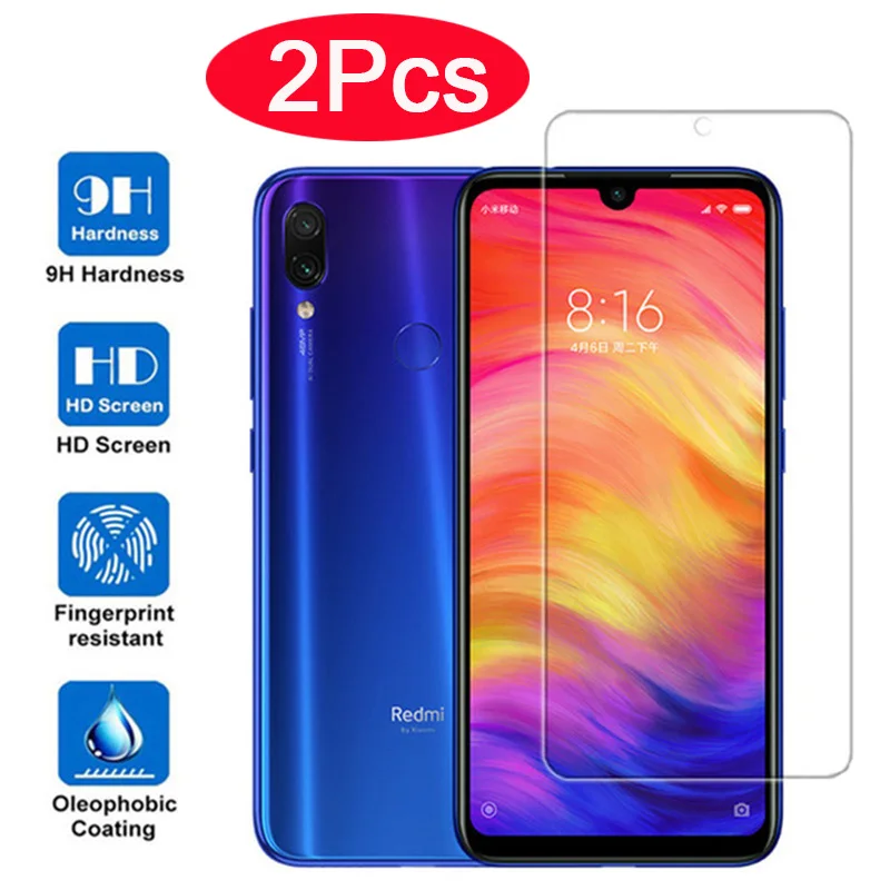 Закаленное стекло для redmi note 7 pro 2 шт. Защитное экрана защитная пленка Tremp on xiaomi ksiomi