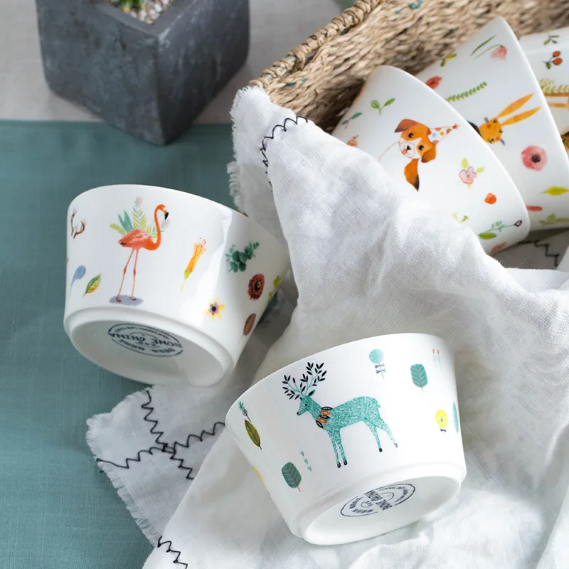 

Ceramic creative home small soup bowl fruit salad dessert children rice bowl children tableware baby feeding bowl