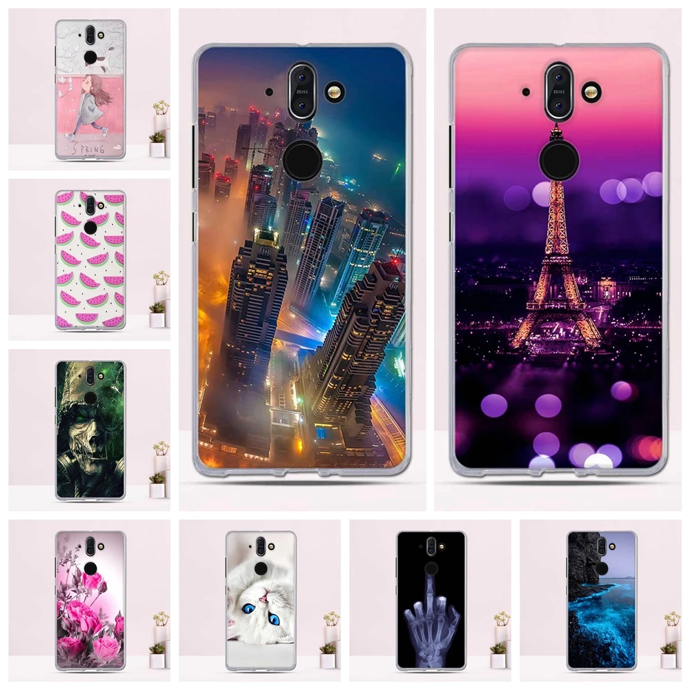 

Phone Case For Nokia 9 Case Cover Silicone TPU Protective Back For Nokia 8 Sirocco Cover 3D Print Painted Case For Nokia 9 Coque