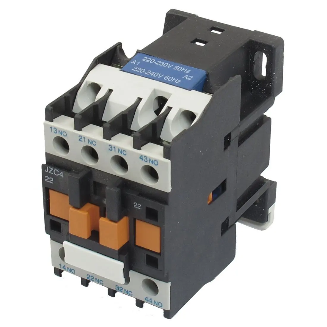 JZC4-22 220-240V 50/60Hz Coil 10A 2P Three Pole 2NO 2NC AC Contactor |