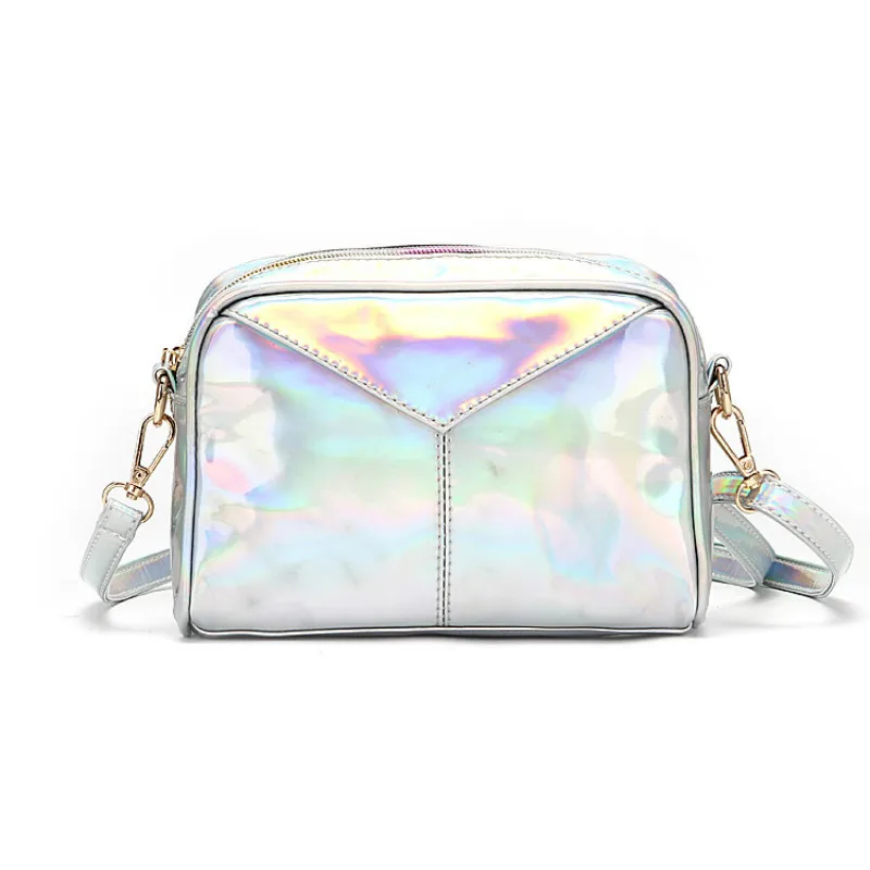 

Women Bag Laser Reflective Shoulder Bag Wild Diagonal Square Bag Fashion Coin Purse Mobile Phone Bag