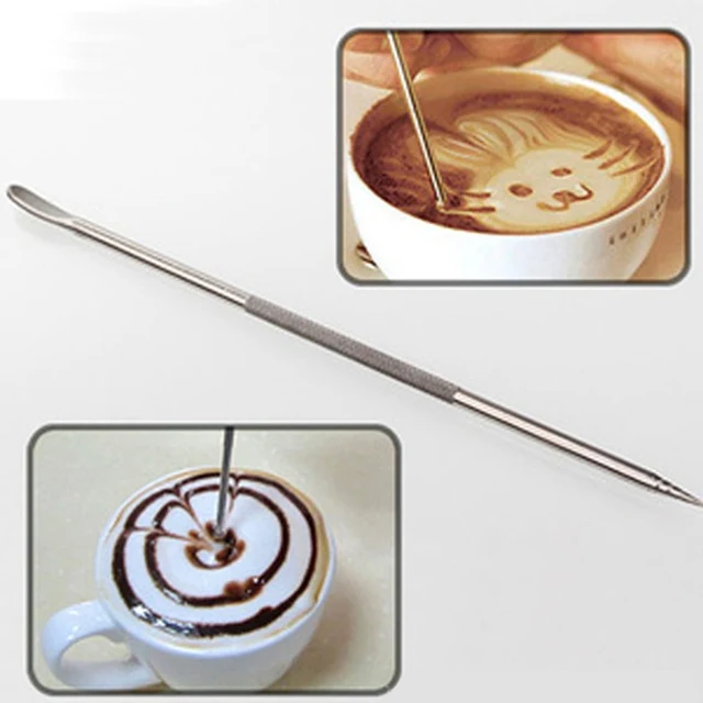 Stainless Steel Coffee Latte Art Pen Tool for Coffees Espresso Machine  Art Pen Tamper Needle Creative High Quality  HUG-Deals 1