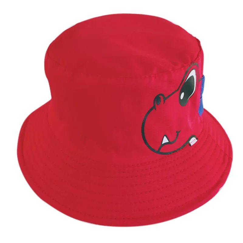 Весенняя шапка для маленьких мальчиков и девочек, шапки с принтом динозавра из мультфильма для малышей, двусторонний головной убор от солнца - Цвет: A2