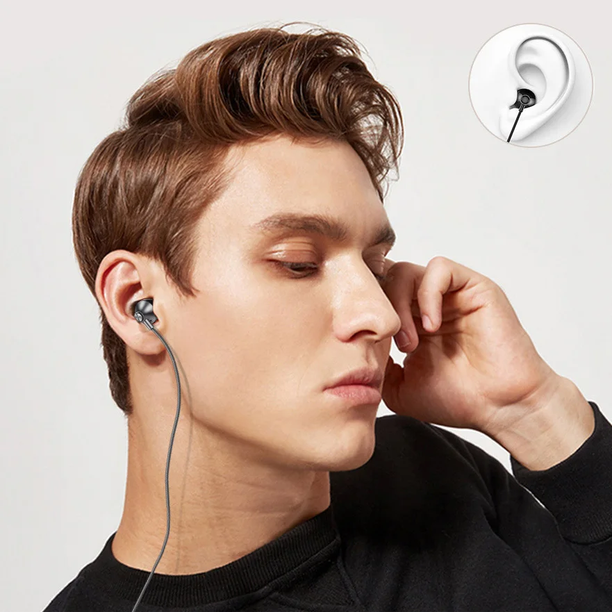 MISR H06 стерео наушники с басами 3 5 мм проводное управление HiFi гарнитура для iPhone Xiaomi