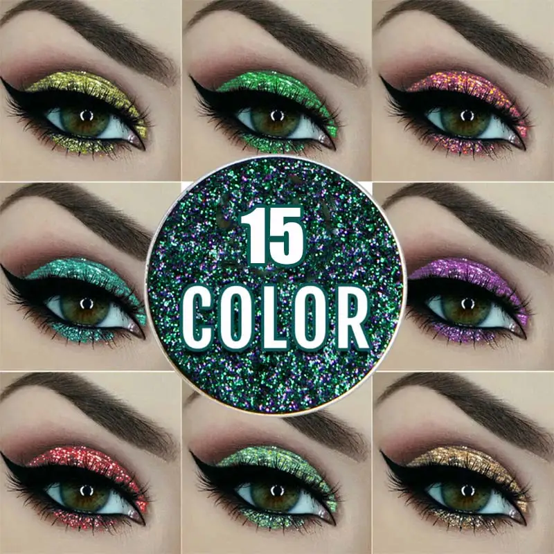 

NICEFACE Single Glitter 15 Color Flash Diamond Eyeshadow Shimmer Eye Shadow MH88