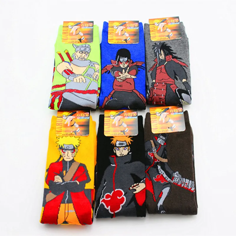 

Cartoon Naruto Akatsuki Members Itachi socks fashion personality Funny sock Hoshigaki Kisame men socks Spring Summer Best Sell