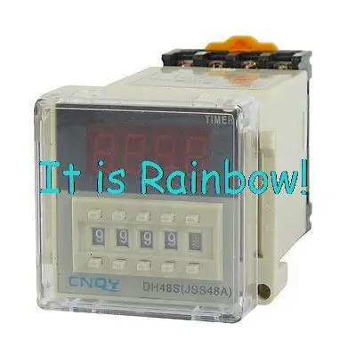 

Free Shipping AC 220V DPDT 8P 0.01S-9999H Timer Delay DIN Rail Time Relay DH48S-2Z w Socket