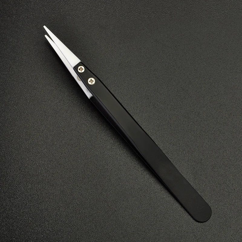1 шт./3 шт. антистатические керамика Tweezers электронная сигарета промышленных керамика пинцет с изоляцией острым прямо изогнутый кончик