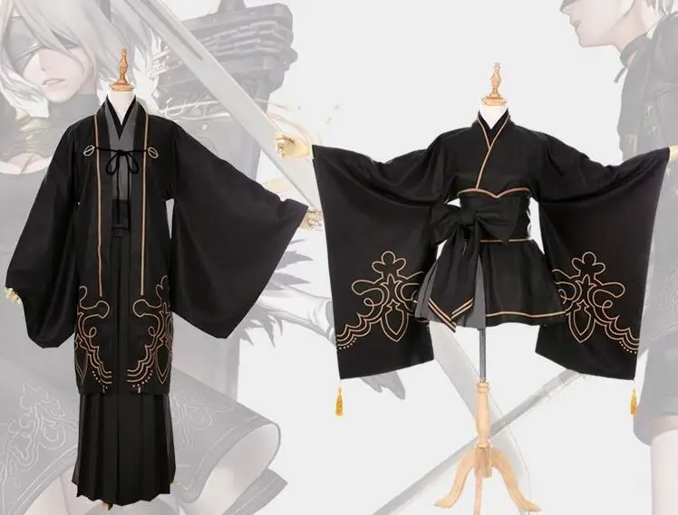 

NieR Automata Heroine YoRHa No. 2 No. 9 Type B Type S Kimono Yukata Suits Dress Uniform Cosplay Costumes