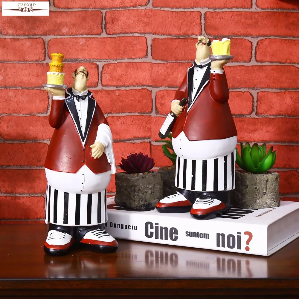 Patisserie Chef Model Crafts Decorative Home Decor Accessories