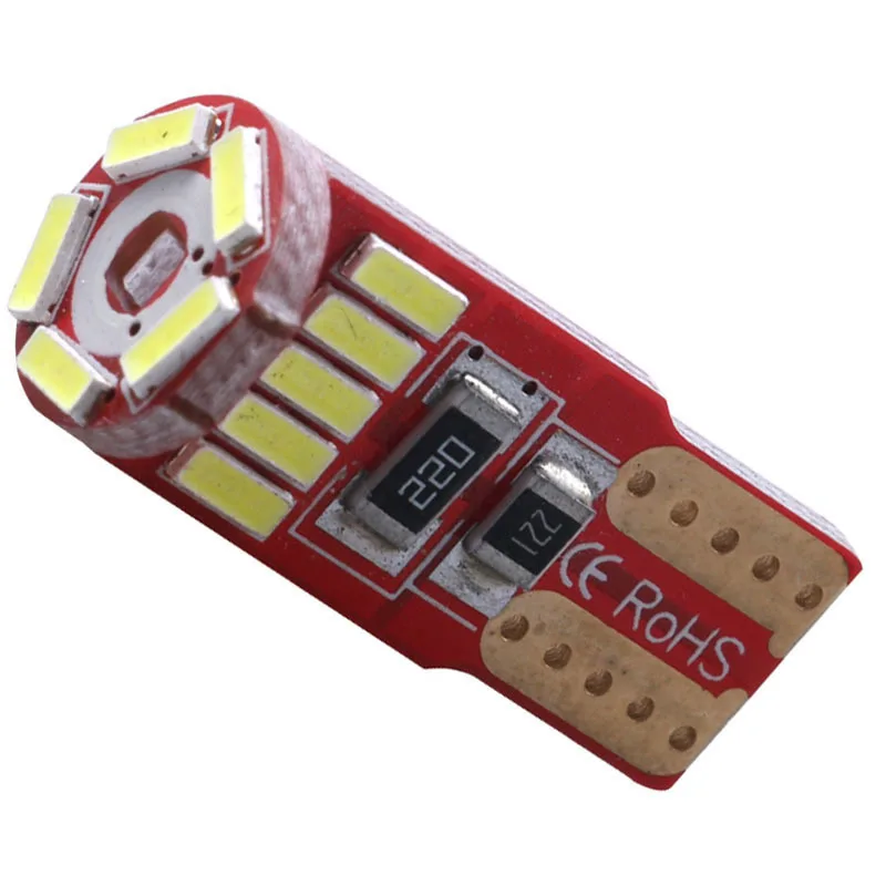 10 шт. Автомобильные светодиодные лампы canbus T10 без ошибок OBC 194 168 W5W 15smd|10pcs t10 led|car